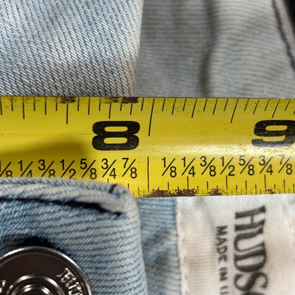 Hudson Womens Skinny Jeans Light Wash Distressed Blue Denim Made in USA Size 27 - Picture 8 of 13